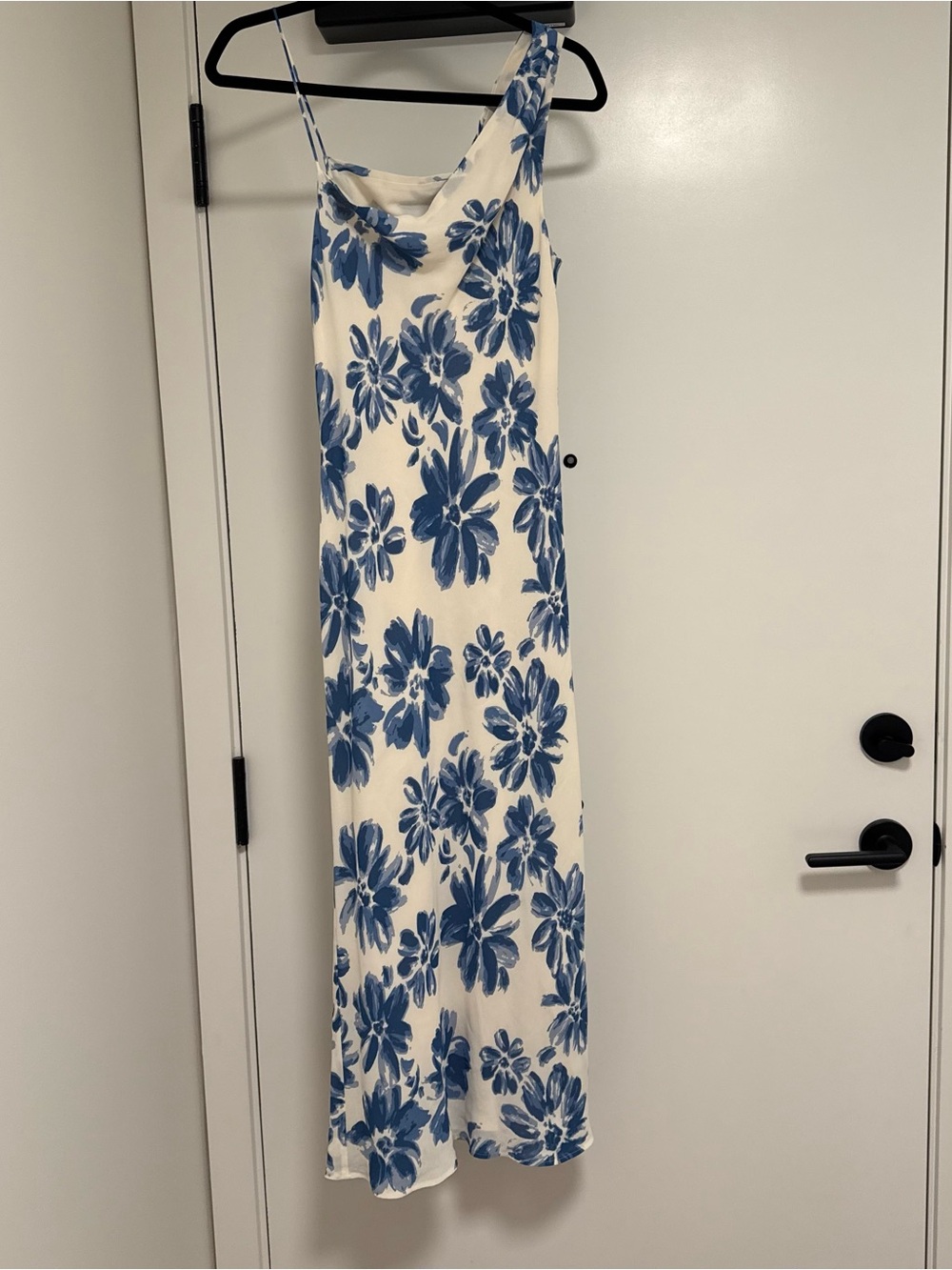 Reformation Blue Floral Slip Dress - White & Blue